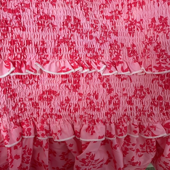 Pink Summer Dress Ruffle - Picture 3 of 3